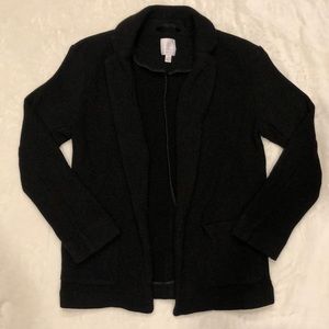 Lauren Conrad polyester knit blazer (Black, Size L)